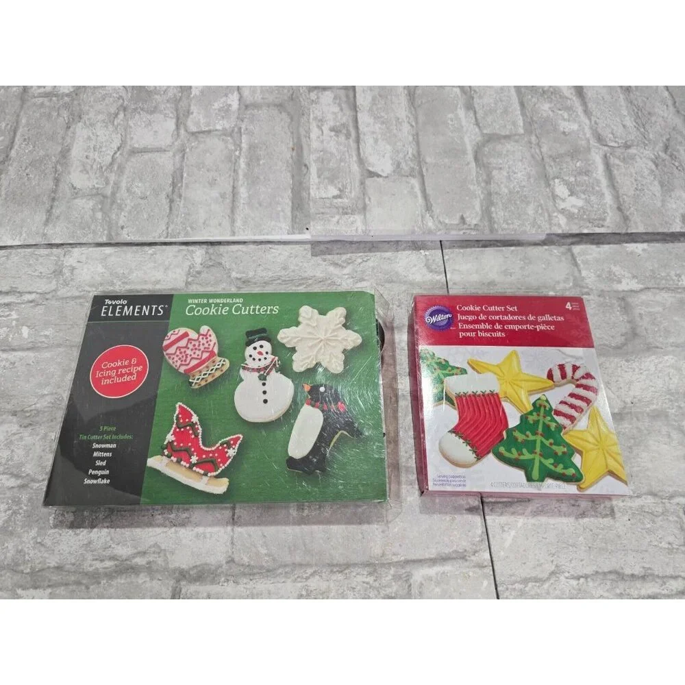 Tovolo Wilton Christmas Snowman Stocking Star Cookie Cutters‎ Sets New